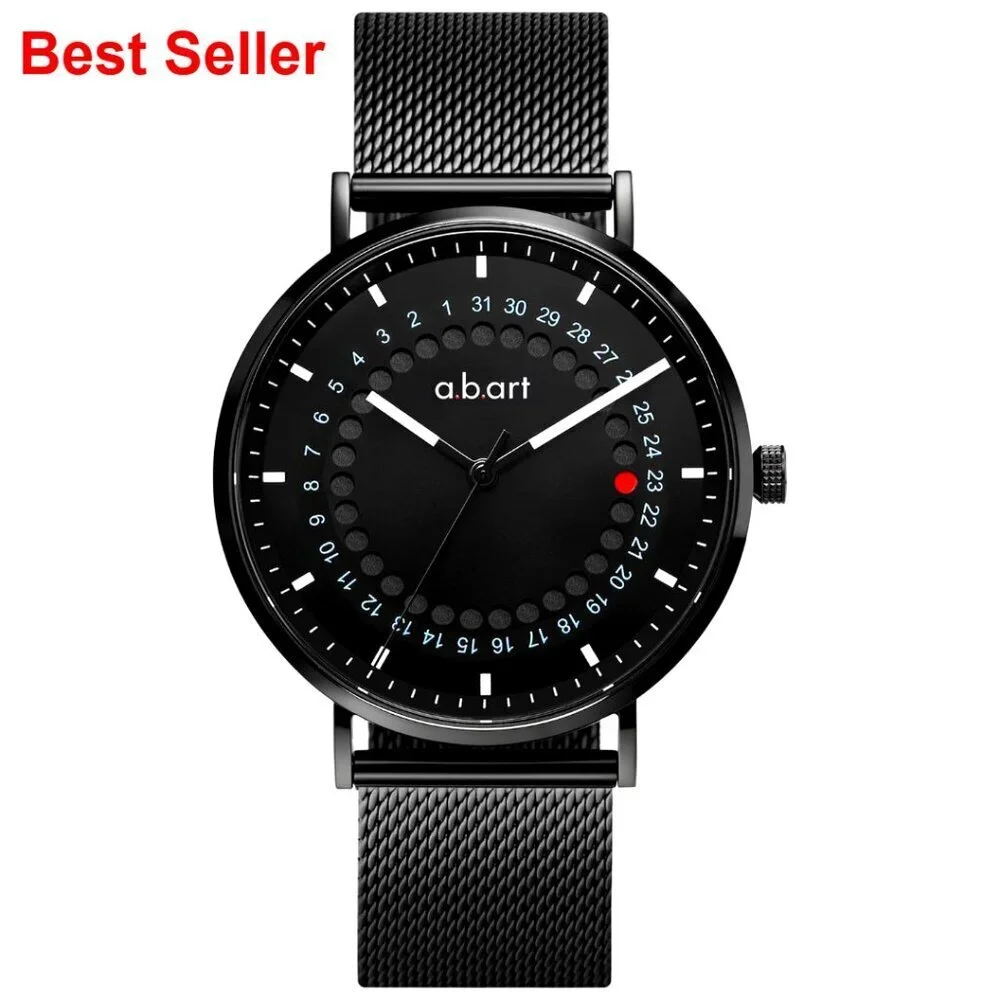Swiss Parts Quartz Watch with Sapphire Crystal and Milanese Mesh Band